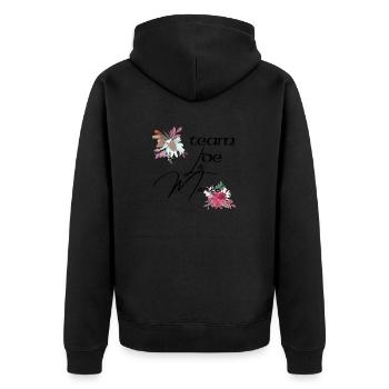 team de la Mariée evjf t-shirt assorti floral - Veste à capuche bio Premium Unisexe - noir - Dos - Nico (187cm)