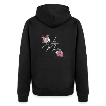 La mariée floral - Veste à capuche bio Premium Unisexe - noir - Dos - Nico (187cm)
