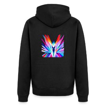 Colorful Goddess - Unisex Premium Organic Zip Hoodie - black - Back - Nico (187cm)