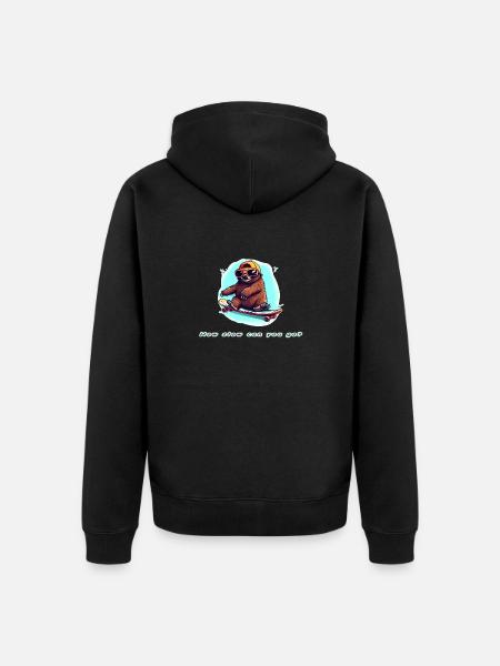 How slow can you go - Unisex Premium Organic Zip Hoodie - black