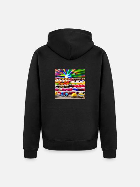 Spielzeug an der sonnigen Küste - Unisex Premium Bio Zip Hoodie - Schwarz