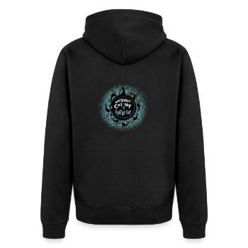 National Cat Day is every day. - Unisex Premium Organic Zip Hoodie - black - Back - Nico (187cm)
