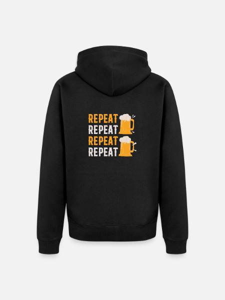 REPEAT - Unisex Premium Bio Zip Hoodie - Schwarz