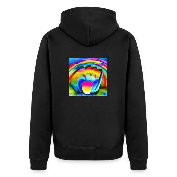 Arc-en-ciel à Pâques - Veste à capuche bio Premium Unisexe - noir - Dos - Nico (187cm)