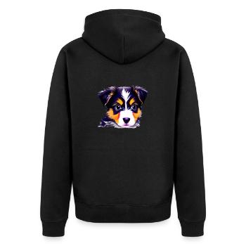 Dog Love Dogs Dog Berger Dog Propriétaire de chien - Veste à capuche bio Premium Unisexe - noir - Dos - Nico (187cm)