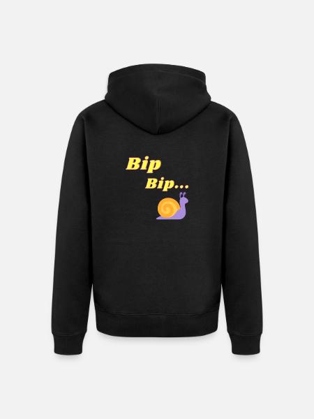 Bip Bip Printing - Fun Designs - Unisex Premium Organic Zip Hoodie - black