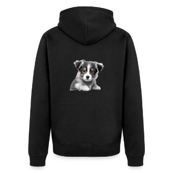 Dogs Dog owners German Shepherds Dog owners Dog owners - Unisex Premium Organic Zip Hoodie - black - Back - Nico (187cm)