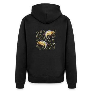 Caméléons - Veste à capuche bio Premium Unisexe - noir - Dos - Nico (187cm)