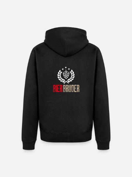 Bierbruder Design - Unisex Premium Bio Zip Hoodie - Schwarz