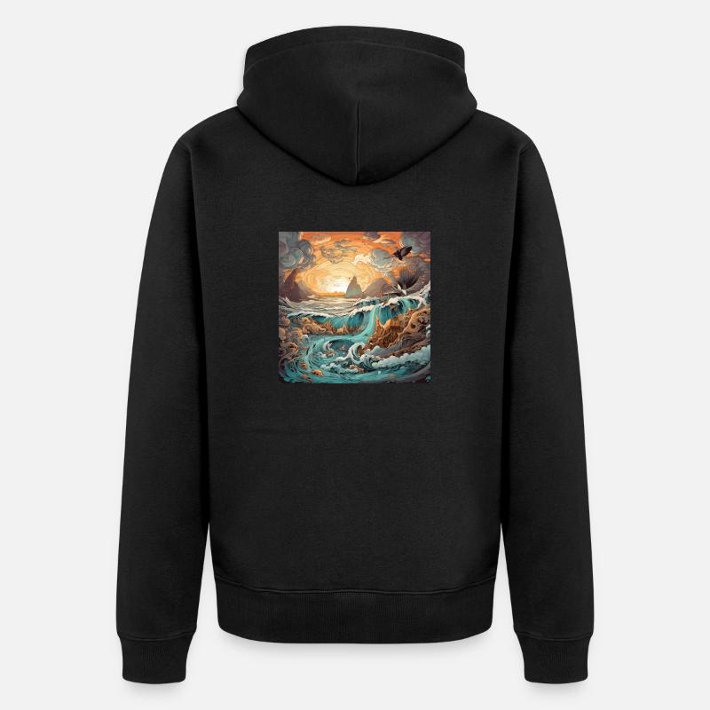 Ciel et Mer - Veste à capuche bio Premium Unisexe - noir