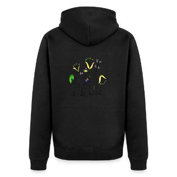 Fleur - Veste à capuche bio Premium Unisexe - noir - Dos - Nico (187cm)