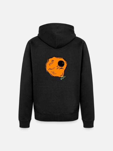 My fried egg. - Unisex Premium Organic Zip Hoodie - black