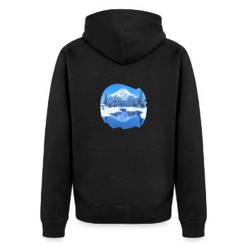 Skiing Ski Skiing Outfit Ski Design Skiers - Unisex Premium Organic Zip Hoodie - black - Back - Nico (187cm)