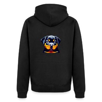 Rottweiler Propriétaire de chien Chiot Propriétaire de Rottweiler - Veste à capuche bio Premium Unisexe - noir - Dos - Nico (187cm)