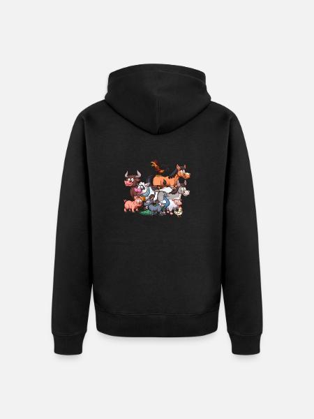 Nutztiere - Unisex Premium Bio Zip Hoodie - Schwarz