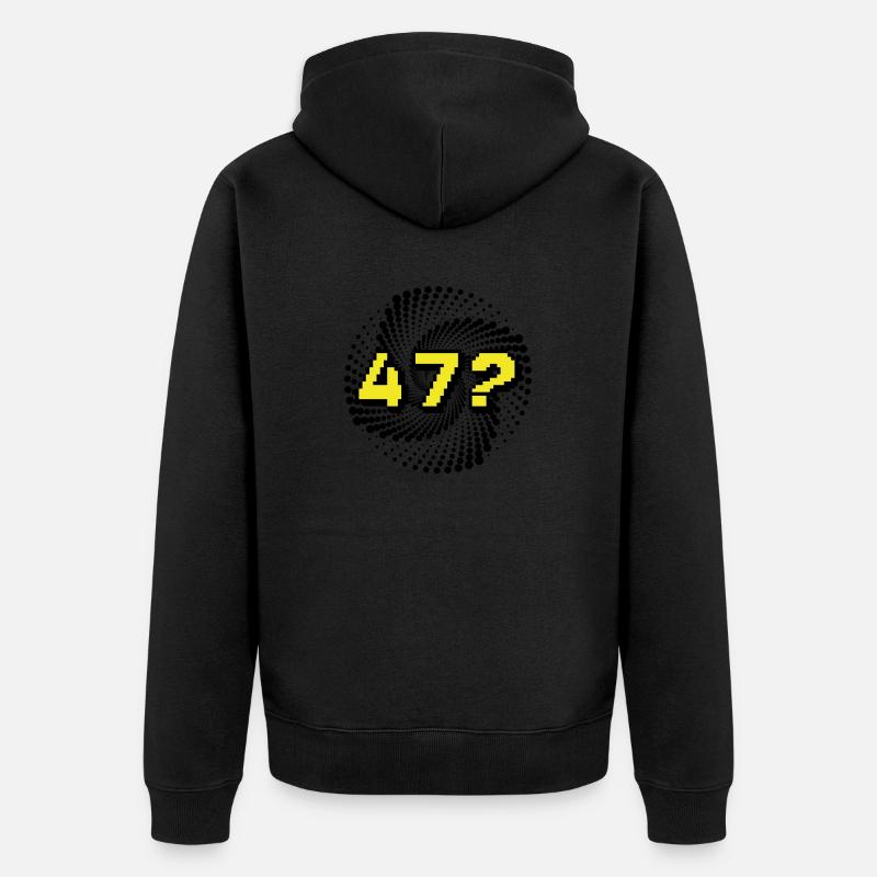wirbelwind 47 - Unisex Premium Bio Zip Hoodie - Schwarz