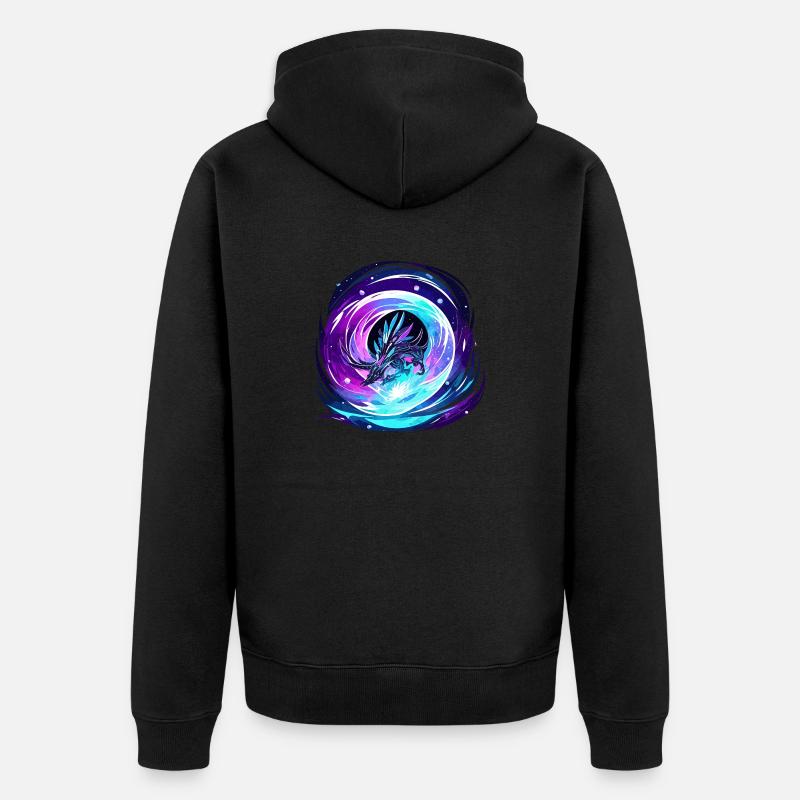 Die Wesen über uns - Unisex Premium Bio Zip Hoodie - Schwarz