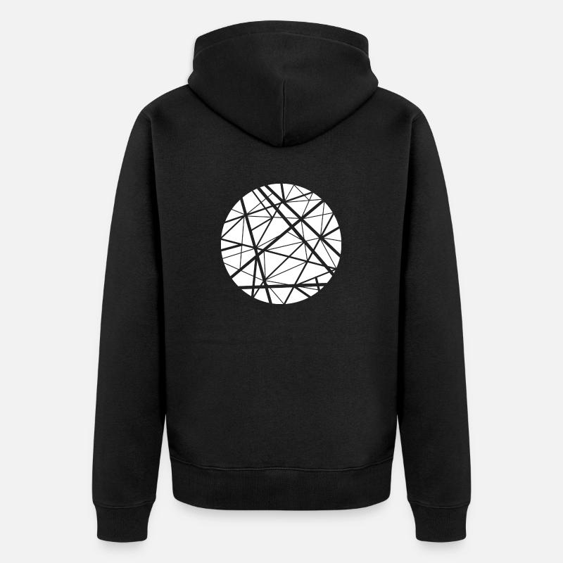 Hipster One géométrique - Veste à capuche bio Premium Unisexe - noir