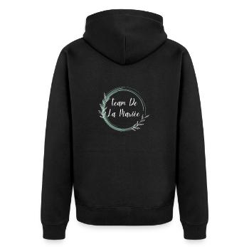 Team de la mariée floral - Veste à capuche bio Premium Unisexe - noir - Dos - Nico (187cm)