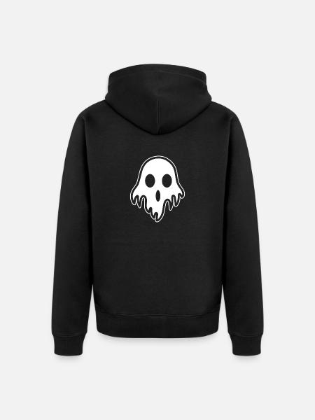Ghost Ghosts Witching Hour Halloween - Unisex Premium Organic Zip Hoodie - black