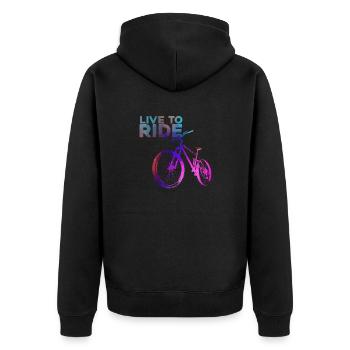 Vivre pour rouler - Veste à capuche bio Premium Unisexe - noir - Dos - Nico (187cm)