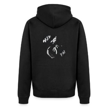 Vivre pour rouler - Veste à capuche bio Premium Unisexe - noir - Dos - Nico (187cm)