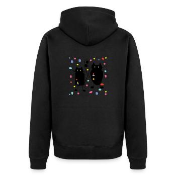 Chats - Veste à capuche bio Premium Unisexe - noir - Dos - Nico (187cm)