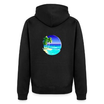 Palm Islands Sun Summer Holiday Beach Palm Tree - Veste à capuche bio Premium Unisexe - noir - Dos - Nico (187cm)