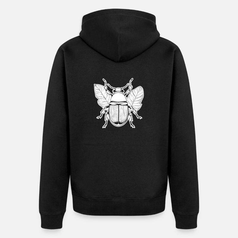 Insectes, bestioles, arthropodes - Veste à capuche bio Premium Unisexe - noir