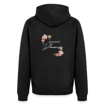 Demoiselle d’honneur floral - Veste à capuche bio Premium Unisexe - noir - Dos - Nico (187cm)