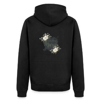 Team de la mariée floral - Veste à capuche bio Premium Unisexe - noir - Dos - Nico (187cm)