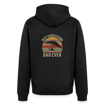 Best Hang Gliding Dad Ever - Unisex Premium Organic Zip Hoodie - black - Back - Nico (187cm)