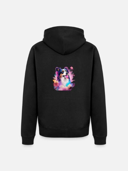 Australian Shepherd - Unisex Premium Bio Zip Hoodie - Schwarz