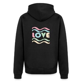 Love - Veste à capuche bio Premium Unisexe - noir - Dos - Nico (187cm)