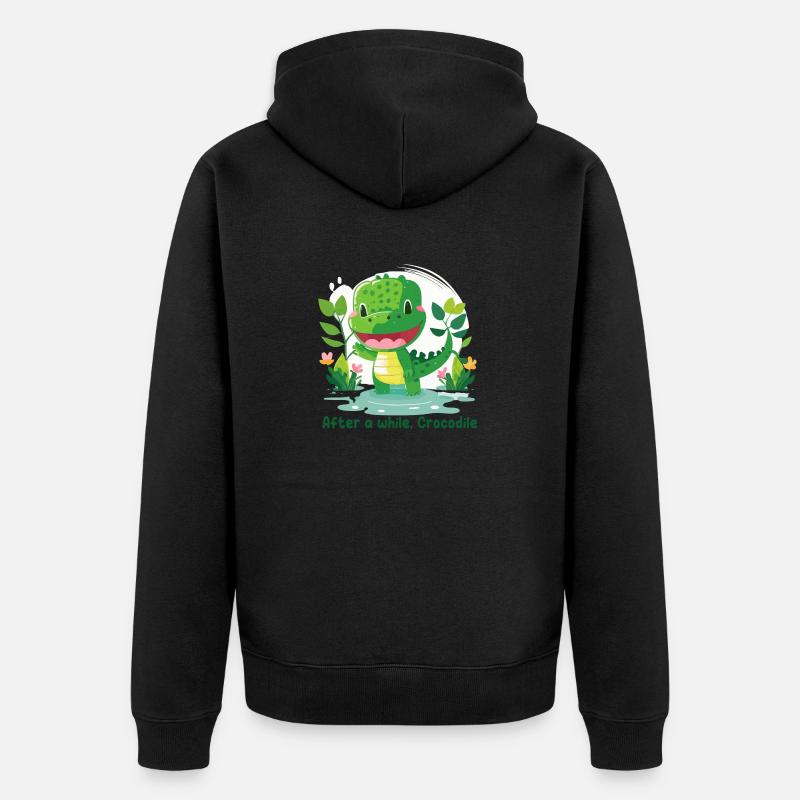 After a while, Crocodile - Veste à capuche bio Premium Unisexe - noir