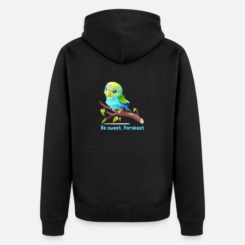 Be sweet, Parakeet - Veste à capuche bio Premium Unisexe - noir