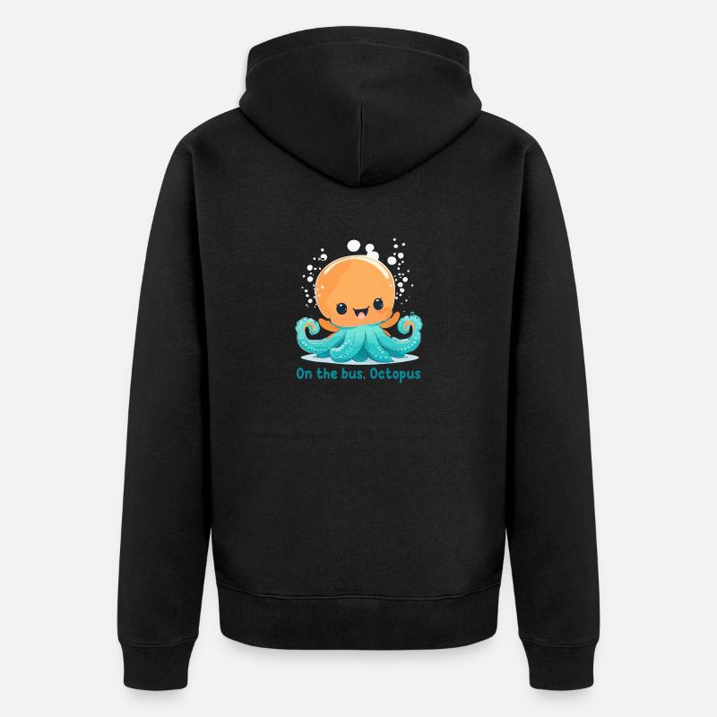 On the bus, Octopus - Veste à capuche bio Premium Unisexe - noir