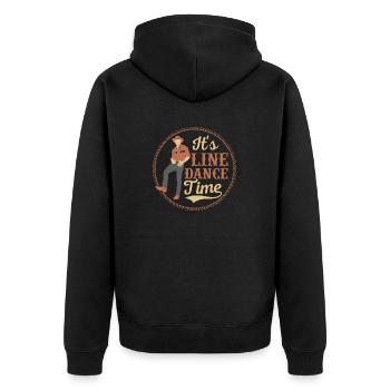 C’est l’heure de la danse en ligne Musique country western - Veste à capuche bio Premium Unisexe - noir - Dos - Nico (187cm)