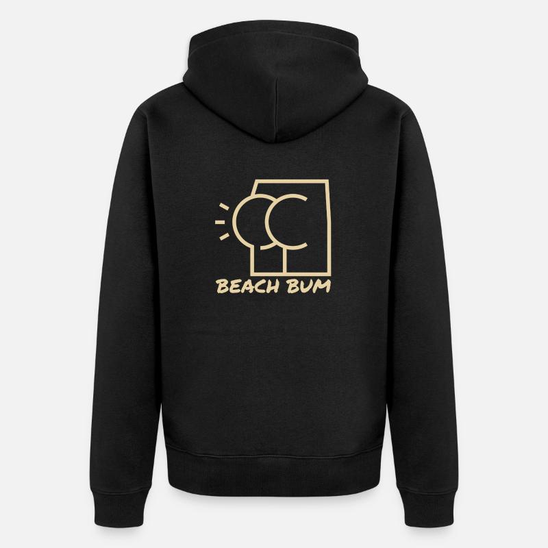 Clochard de plage - Veste à capuche bio Premium Unisexe - noir