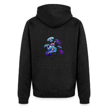 Flowers Bouquet Garden Floristry Gardening - Unisex Premium Organic Zip Hoodie - black - Back - Nico (187cm)