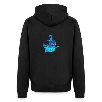 Le Bâteau Pirate - Veste à capuche bio Premium Unisexe - noir - Dos - Nico (187cm)