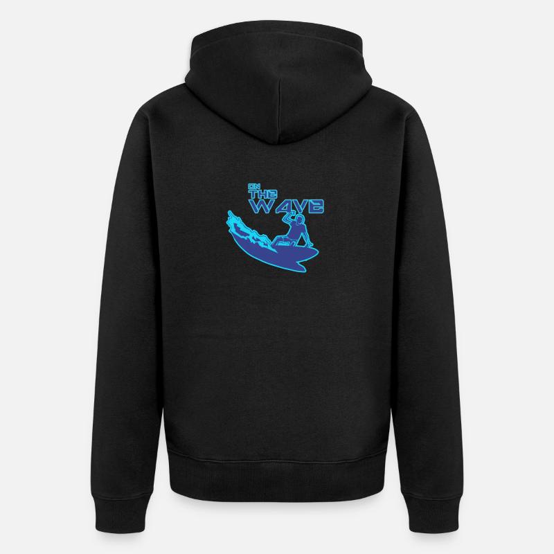 On the wave - Veste à capuche bio Premium Unisexe - noir