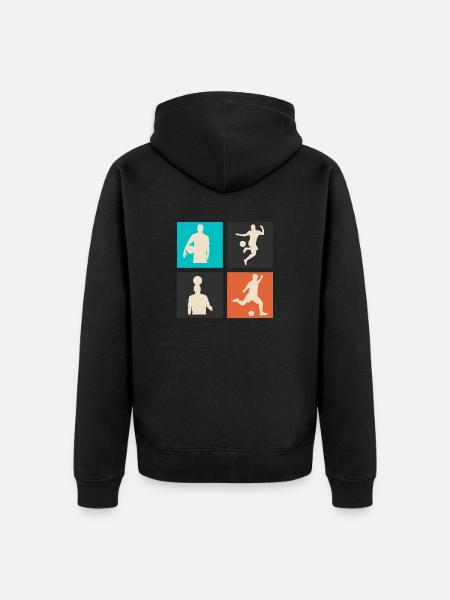 Soccer Variations - Unisex Premium Organic Zip Hoodie - black