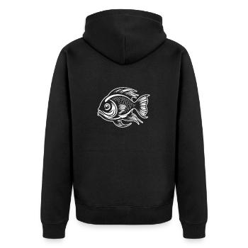 Pêche au poisson Pêche en mer - Veste à capuche bio Premium Unisexe - noir - Dos - Nico (187cm)