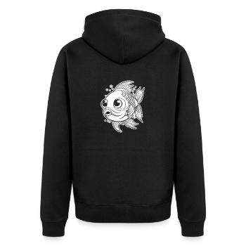 Pêche au poisson Pêche en mer - Veste à capuche bio Premium Unisexe - noir - Dos - Nico (187cm)