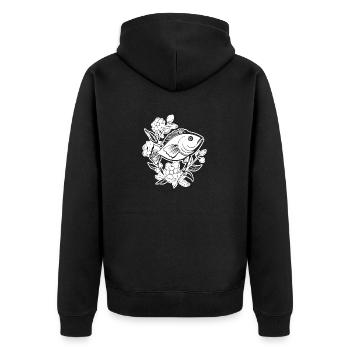 Pêche au poisson Pêche en mer - Veste à capuche bio Premium Unisexe - noir - Dos - Nico (187cm)