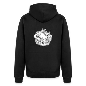 Pêche au poisson Pêche en mer - Veste à capuche bio Premium Unisexe - noir - Dos - Nico (187cm)
