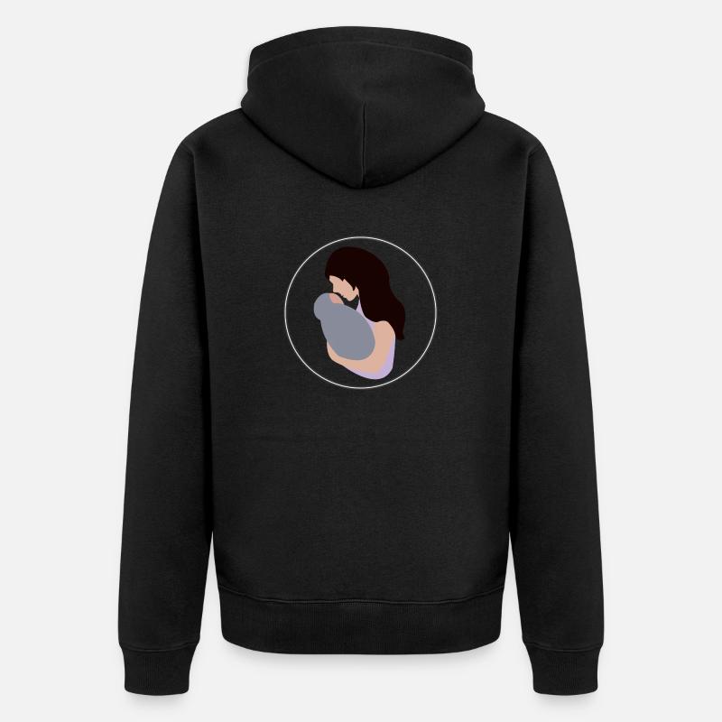 Mère et enfant - Veste à capuche bio Premium Unisexe - noir