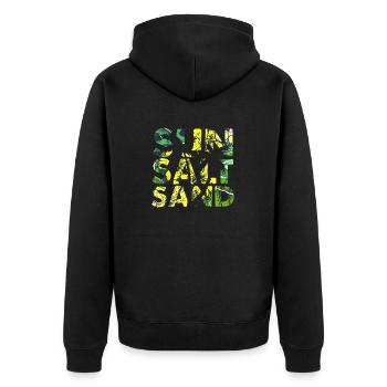 Summer surf croatia beach paradise hrvatska party - Unisex Premium Organic Zip Hoodie - black - Back - Nico (187cm)