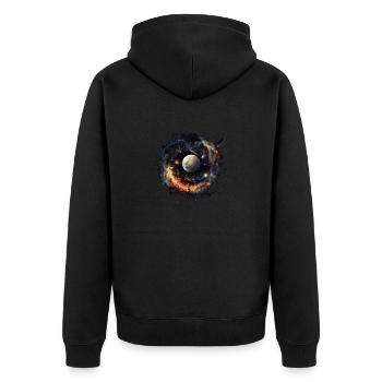 Univers - Veste à capuche bio Premium Unisexe - noir - Dos - Nico (187cm)